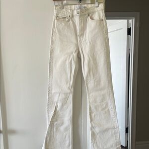 & Other Stories White Flare Wide Leg Jeans